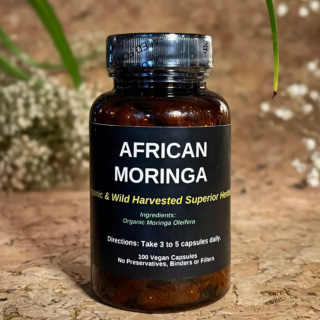 African Moringa Leaf Vegan Capsules | TBE Herbs