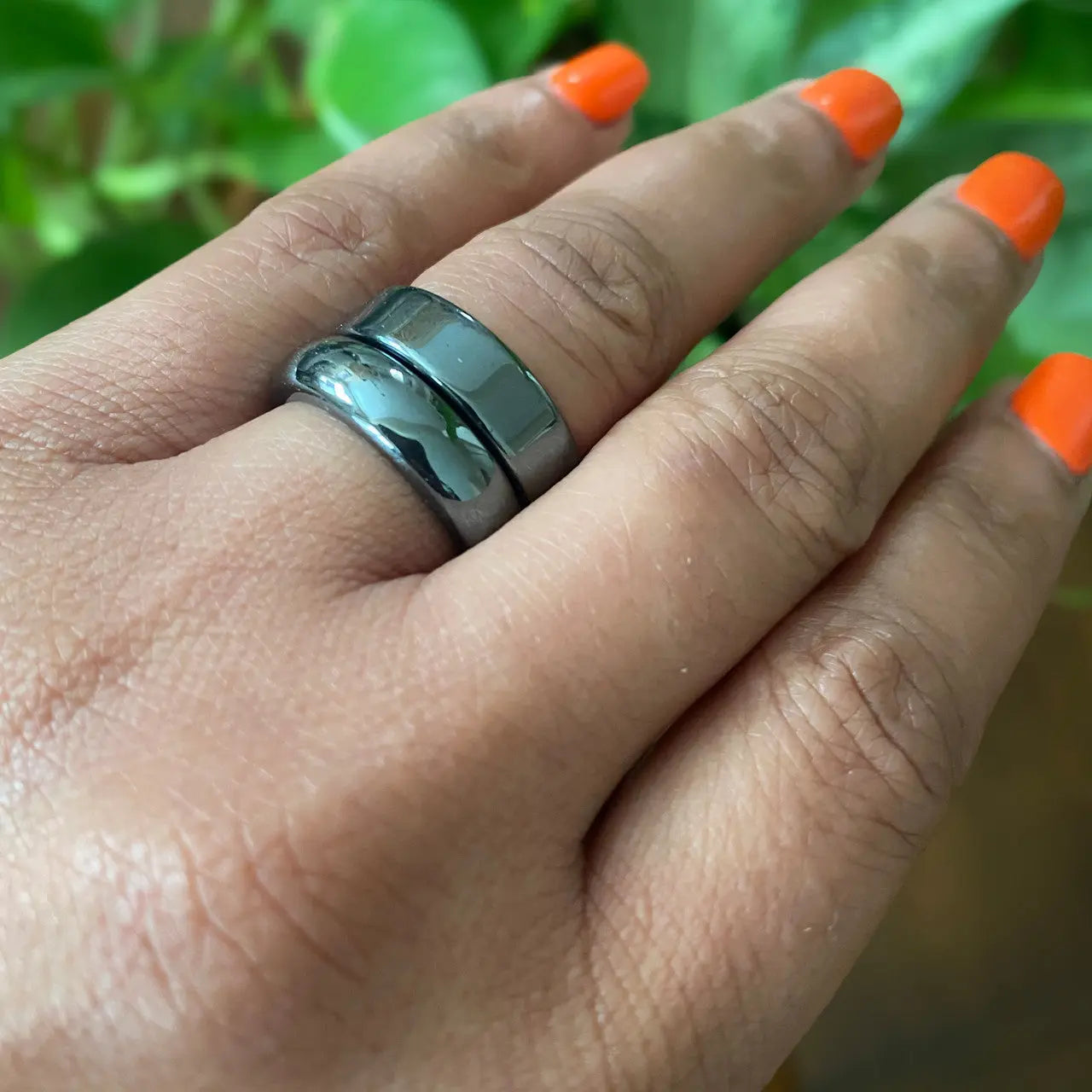 Total Body Enhancement Herbs - Hematite Flat Ring - 6mm