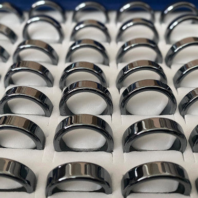 Hematite Flat Rings