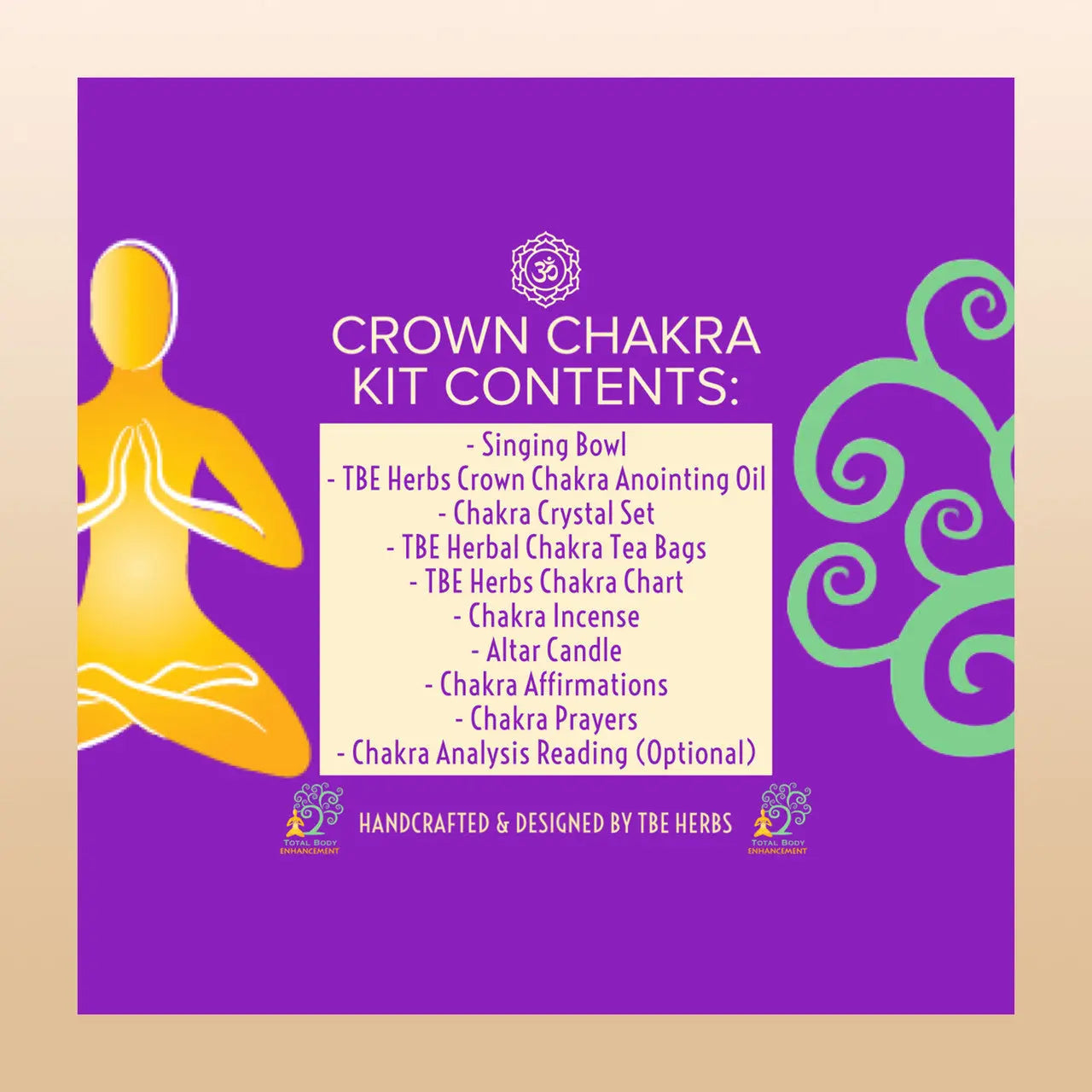 TBE Herbs Total Body Enhancement Herbs - Sahasrara (Crown) 7th Chakra