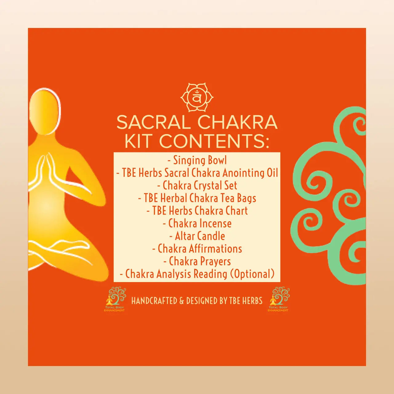 TBE Herbs Total Body Enhancement Herbs - Svadhisthana (Sacral) 2nd Chakra Kit