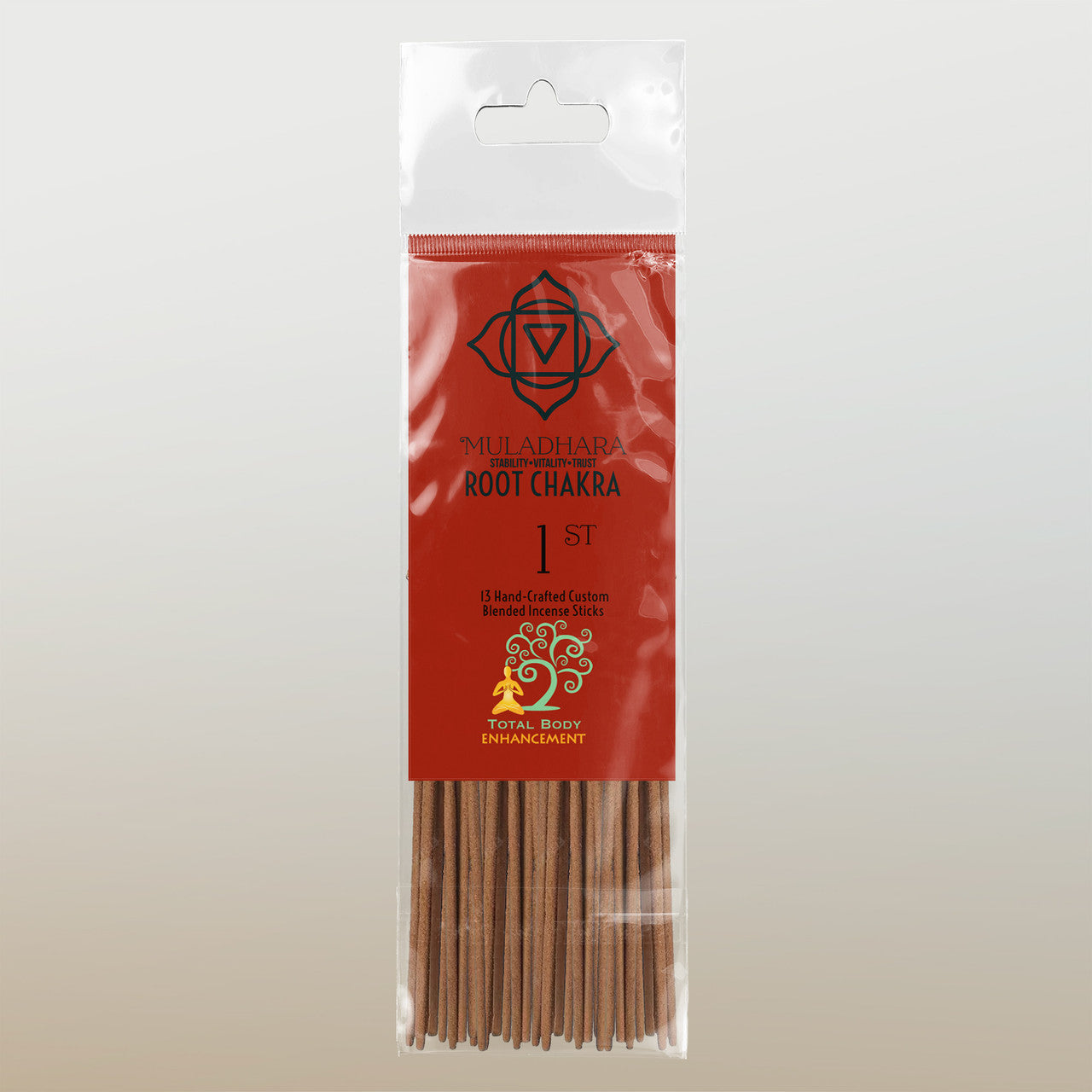 TBE Herbs Total Body Enhancement Herbs - Muladhara (Root) 1st Chakra Incense Sticks 13 handmade blended sticks