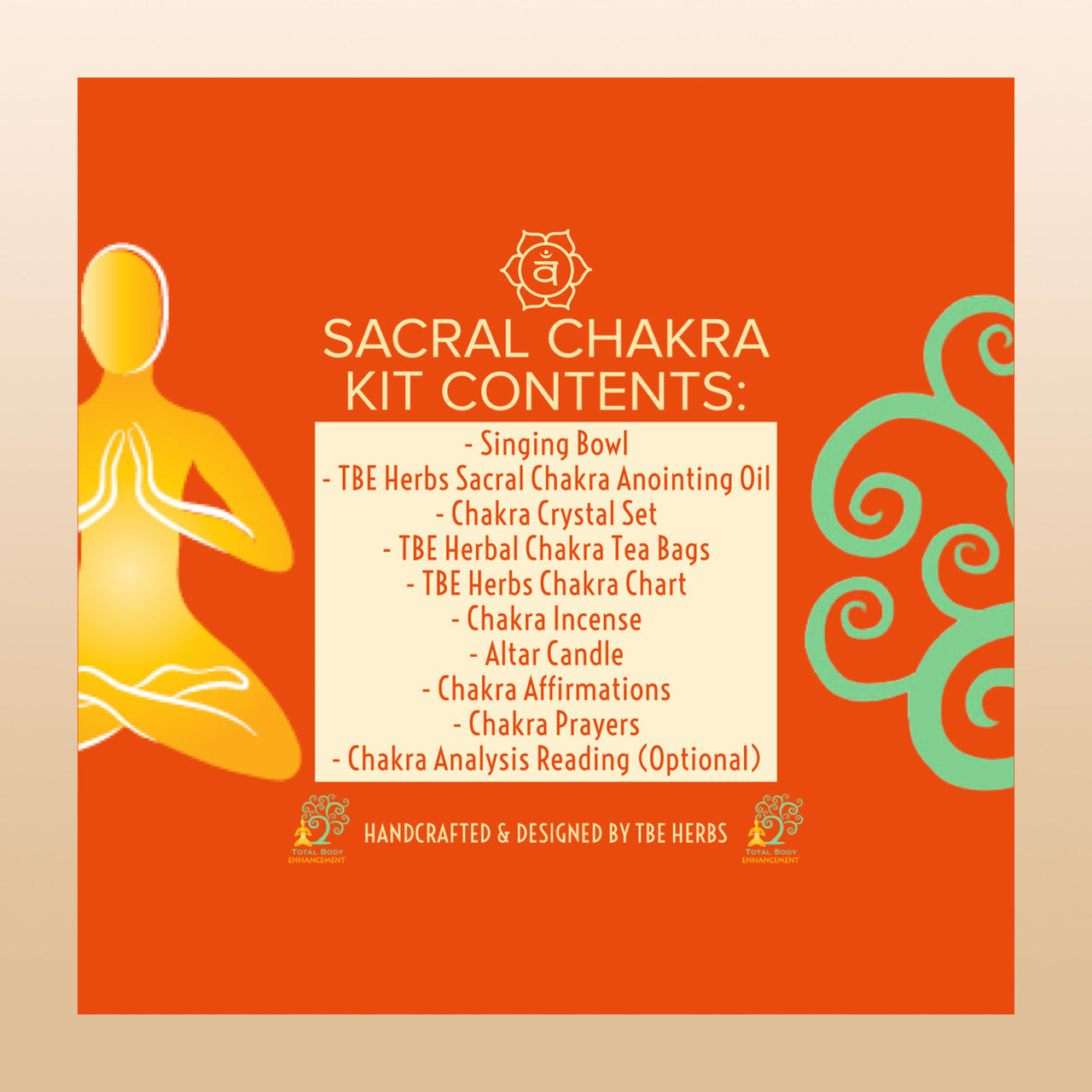 TBE Herbs Total Body Enhancement Herbs - Svadhisthana (Sacral) 2nd Chakra Kit