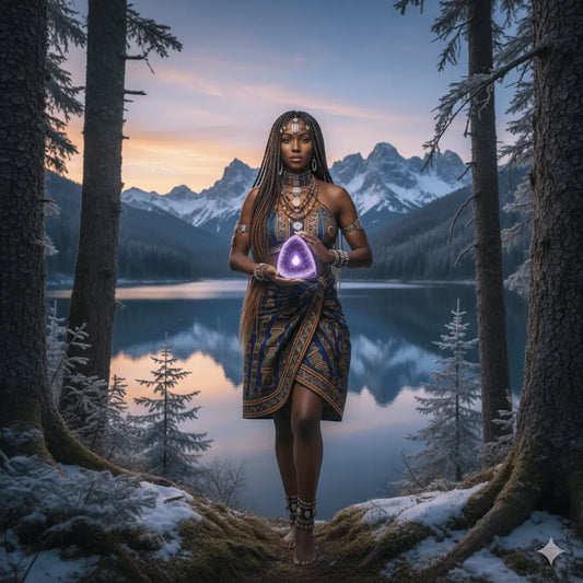 amethyst crystal cleansing under full moonlight