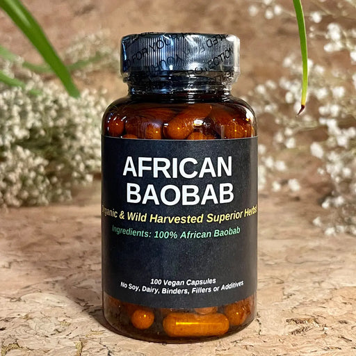 TBE Herbs Total Body Enhancement Herbs - African Baobab Fruit - 100 Vegan Capsules