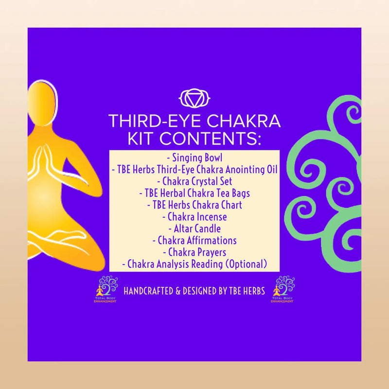 TBE Herbs Total Body Enhancement Herbs - Ajna (Third Eye) 6th Chakra Kit