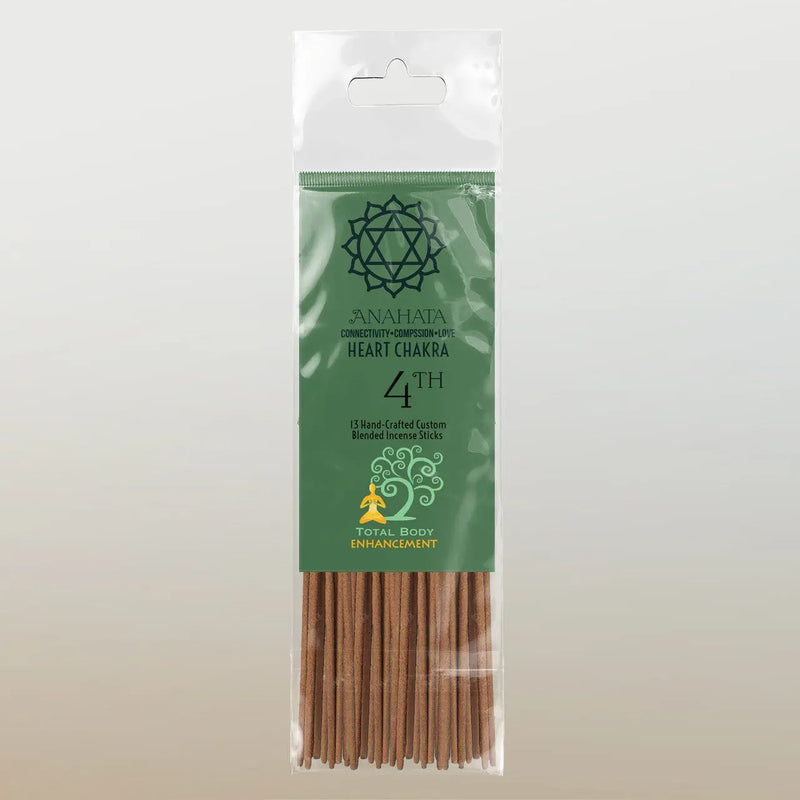 TBE Herbs Total Body Enhancement Herbs - Anahata (Heart) 4th Chakra Incense Sticks 13 handmade blended sticks