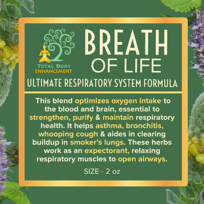 TBE Herbs Total Body Enhancement Herbs - Breath of Life Tea - Loose Leaf