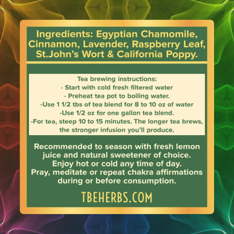TBE Herbs Total Body Enhancement Herbs - Chakra Balancing Brew - 2 ounces