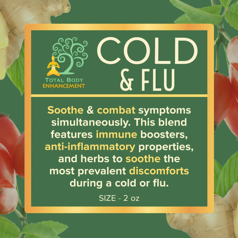 TBE Herbs Total Body Enhancement Herbs - Cold and Flu Herbal Blend - 2 ounces