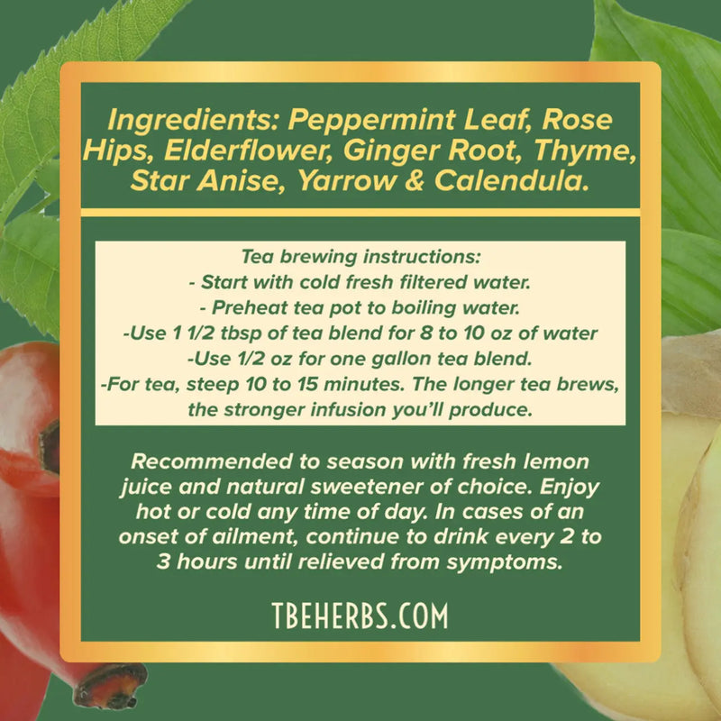 TBE Herbs Total Body Enhancement Herbs - Cold and Flu Herbal Blend - 2 ounces