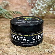 Total Body Enhancement Herbs - Crystal Clear Activated Charcoal Face and Body Mask, 4 ounces
