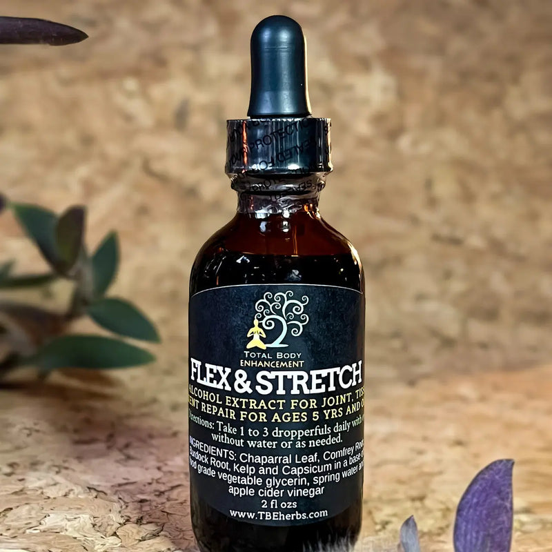 TBE Herbs Total Body Enhancement Herbs - Flex and Stretch Joint Formula Extract - 2 fluid ounces