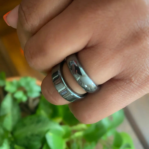 Total Body Enhancement Herbs - Hematite Flat Ring - 6mm 