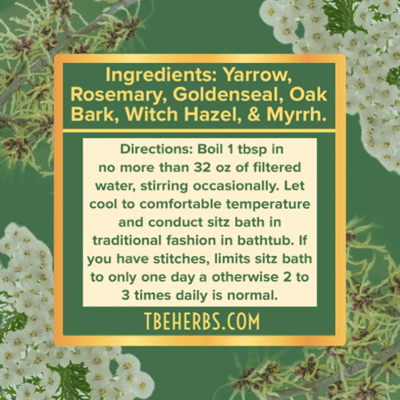 TBE Herbs Total Body Enhancement Herbs - Herbal Sitz Bath Blend - 2 ounces