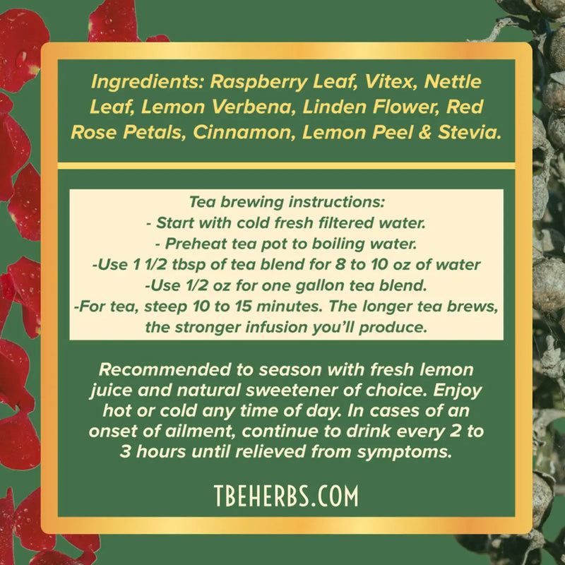 TBE Herbs Total Body Enhancement Herbs - Mama Moon Nurturing Female Tea Blend - 2 ounces