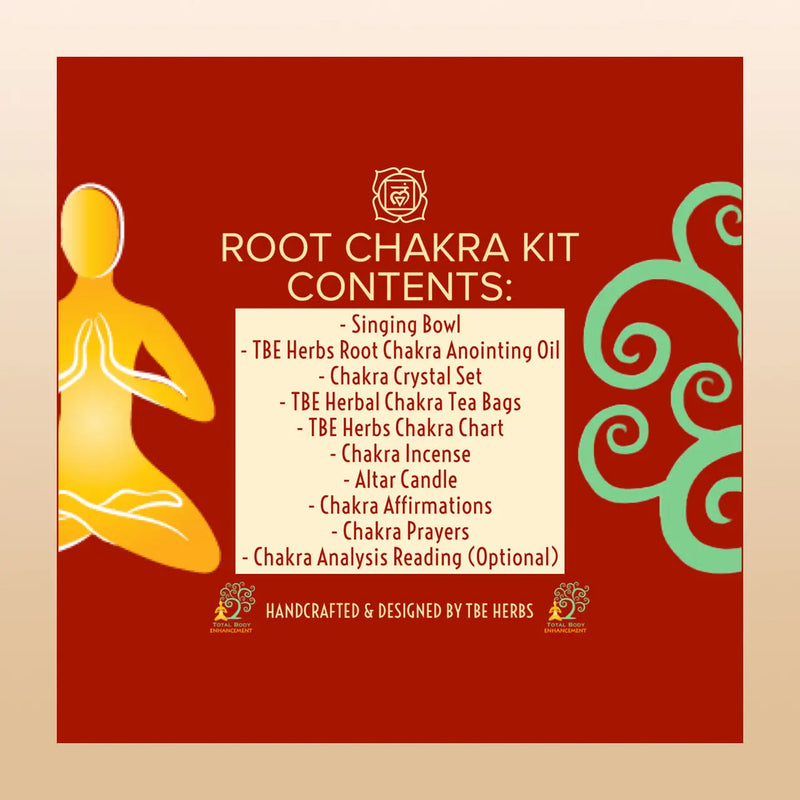 TBE Herbs Total Body Enhancement Herbs - Muladhara (Root) 1st Chakra Kit Description