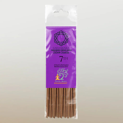 TBE Herbs Total Body Enhancement Herbs - Sahasrara (Crown) 7th Chakra Incense Sticks 13 handmade blended sticks