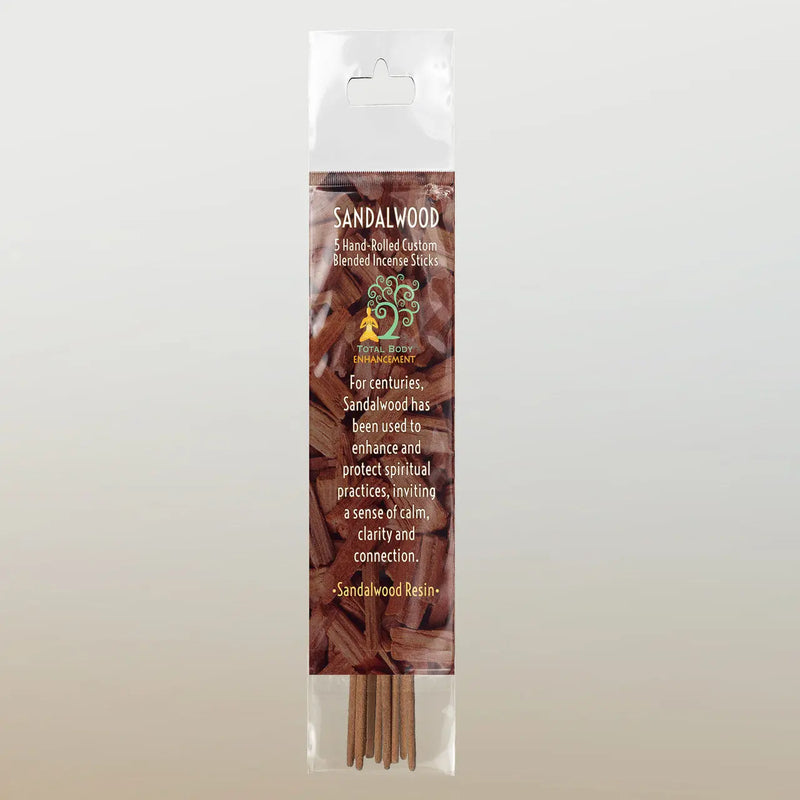 TBE Herbs Total Body Enhancement Herbs - Sandalwood Resin Incense Sticks 5 handmade blended sticks