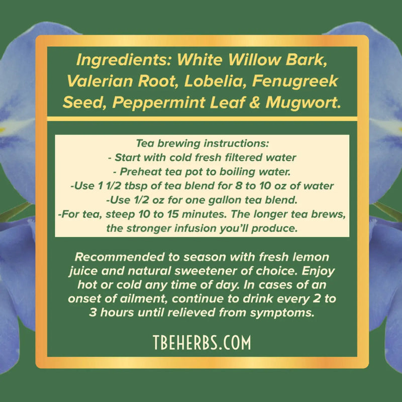 TBE Herbs Total Body Enhancement Herbs - Unchain My Brain (Headache and Pain Relief)