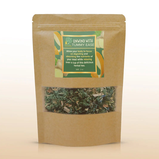 TBE Herbs Total Body Enhancement Herbs - Unwind with Tummy Ease Herbal Blend - 2 ounces