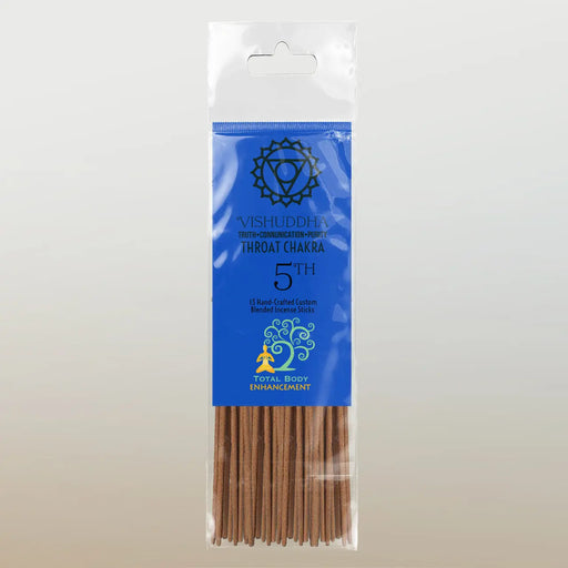 TBE Herbs Total Body Enhancement Herbs - Vishuddha (Throat) 5th Chakra Incense Sticks 13 handmade blended sticks