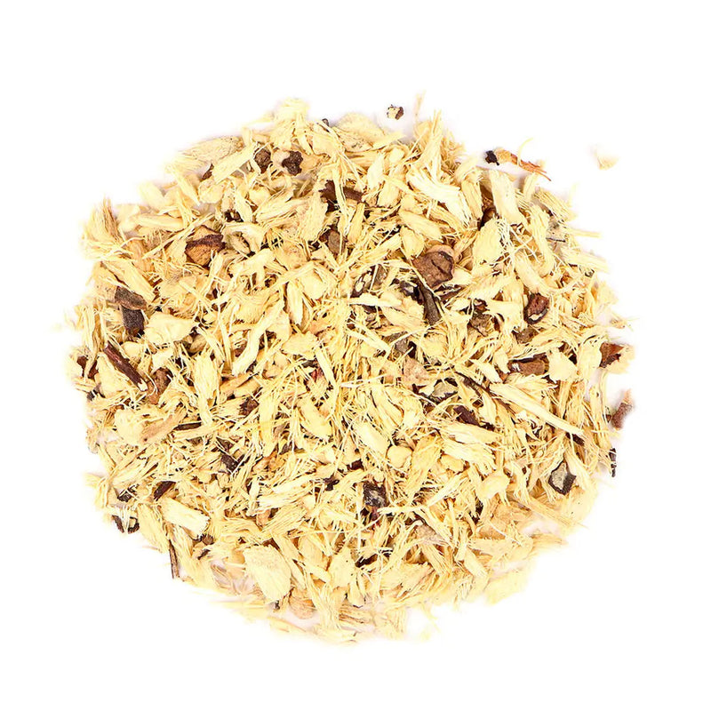 Dried Yucca Root pieces, a natural ingredient for digestive health and wellness.