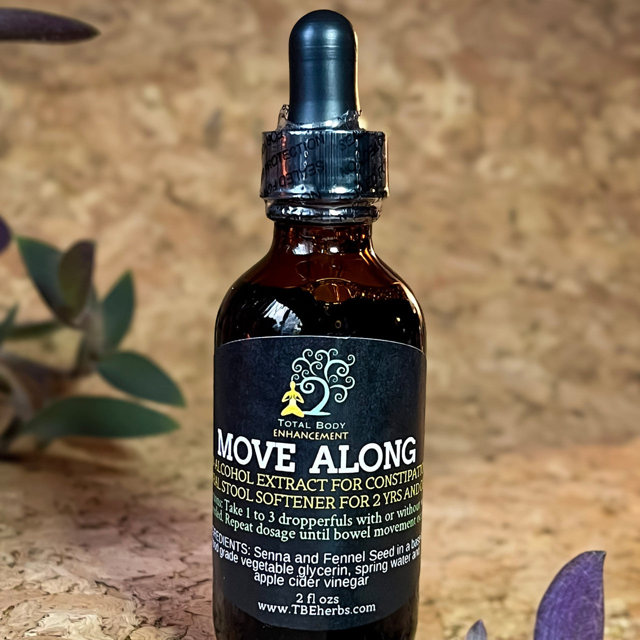 TBE Herbs Total Body Enhancement Herbs - Move Along Extract - 2 fluid ounces