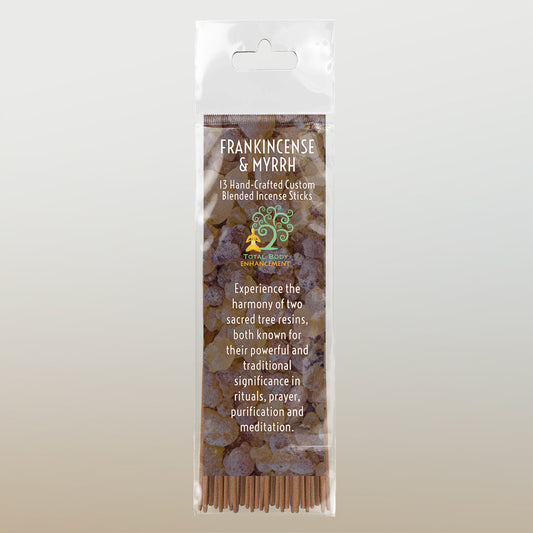 TBE Herbs Total Body Enhancement Herbs - Frankincense and Myrrh Incense Sticks 13 handmade blended sticks
