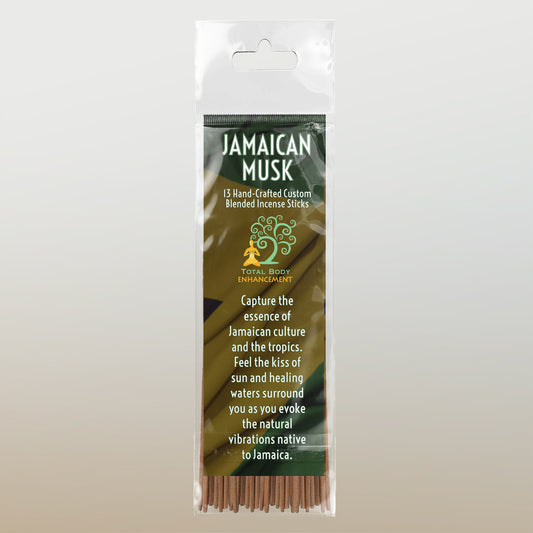 TBE Herbs Total Body Enhancement Herbs - Jamaican Musk Incense Sticks 13 handmade blended sticks
