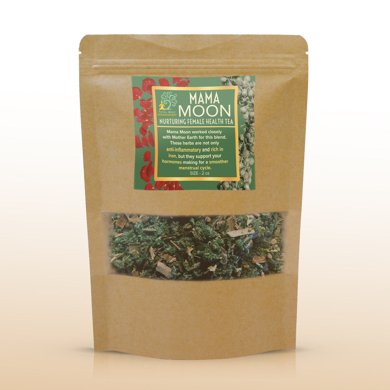 TBE Herbs Total Body Enhancement Herbs - Mama Moon Nurturing Female Tea Blend - 2 ounces