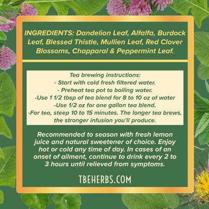 TBE Herbs Total Body Enhancement Herbs - Total Body Detox - Tea Blend